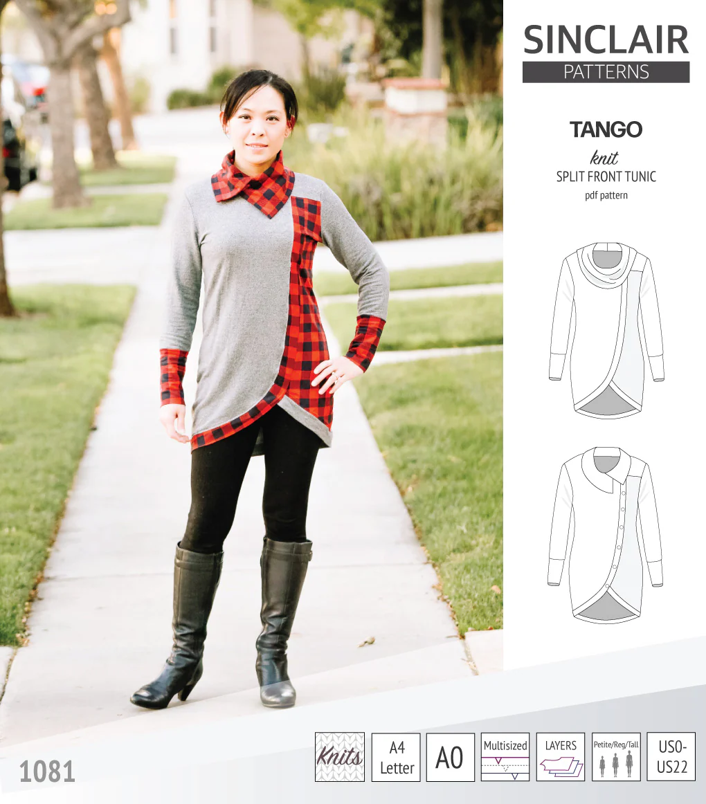 Tango split hem knit tunic for women (PDF) - Image 7