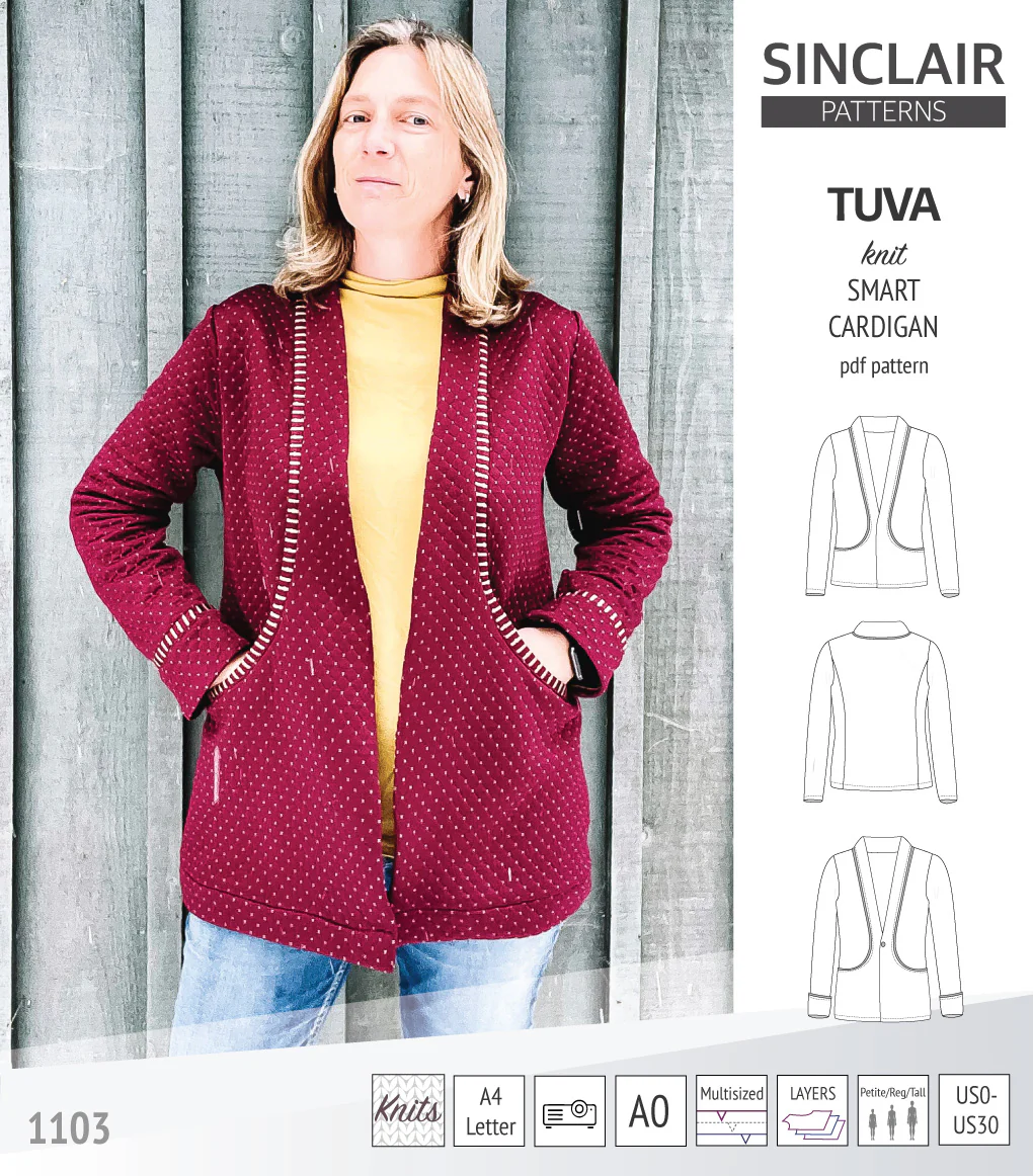 Tuva knit smart cardigan with pockets (PDF) - Image 10