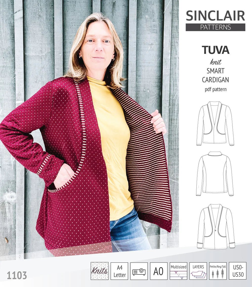 Tuva knit smart cardigan with pockets (PDF) - Image 11
