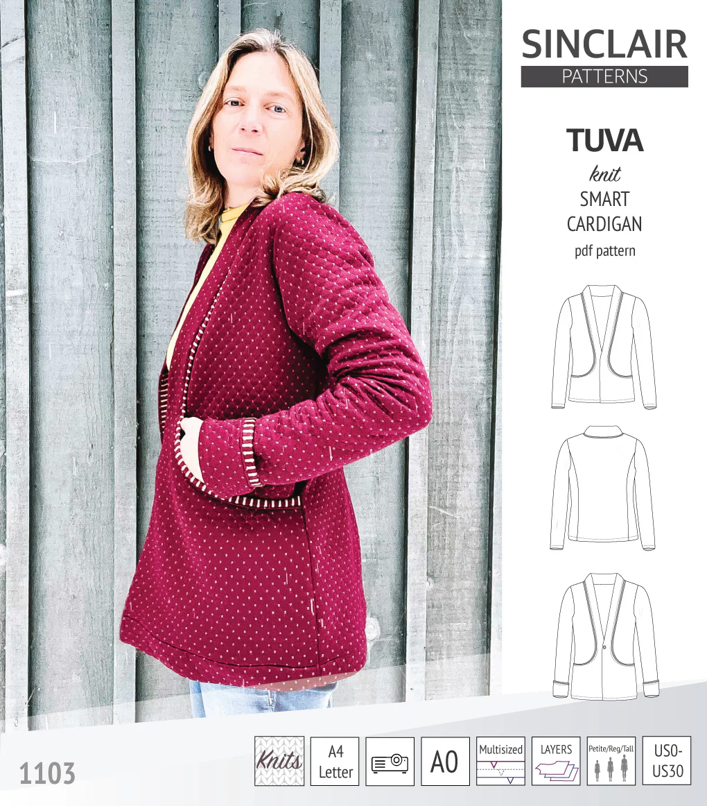 Tuva knit smart cardigan with pockets (PDF) - Image 14