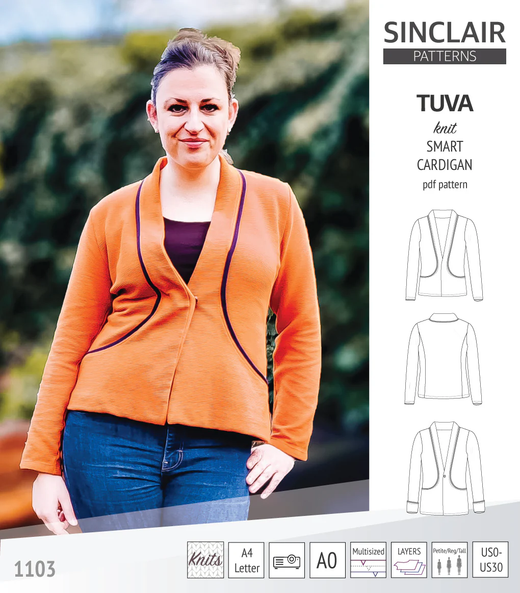 Tuva knit smart cardigan with pockets (PDF) - Image 15