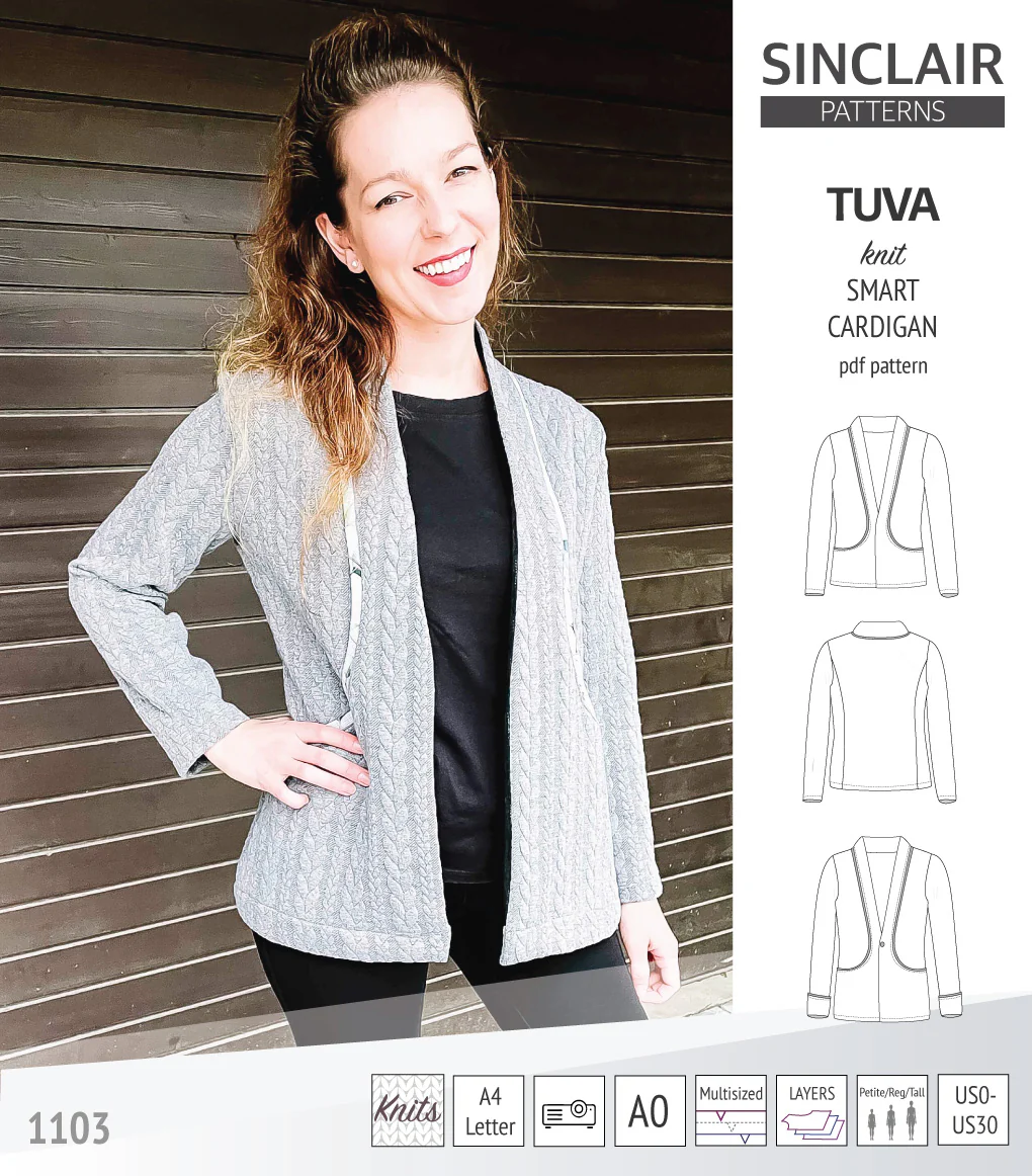 Tuva knit smart cardigan with pockets (PDF) - Image 16
