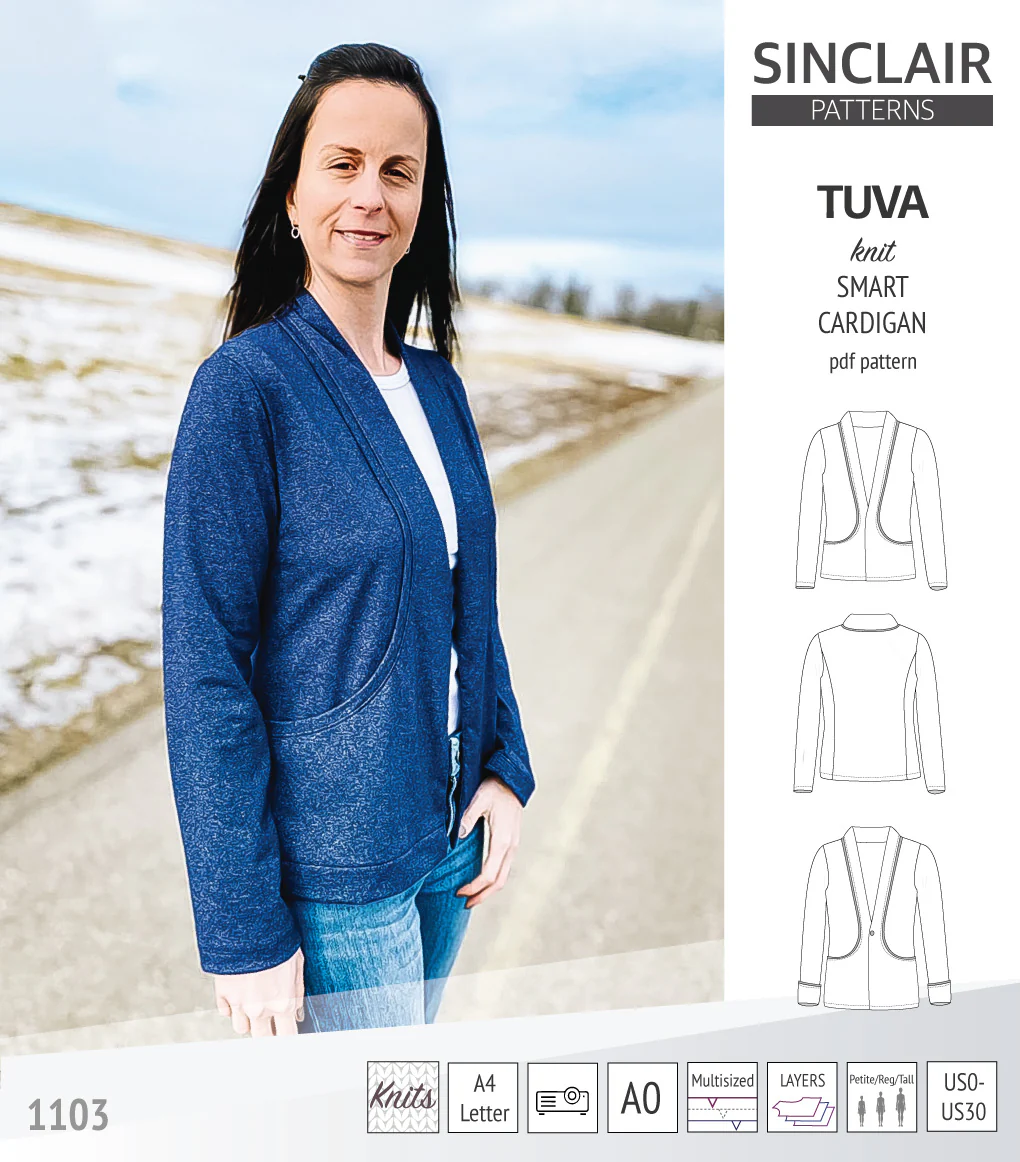 Tuva knit smart cardigan with pockets (PDF) - Image 17