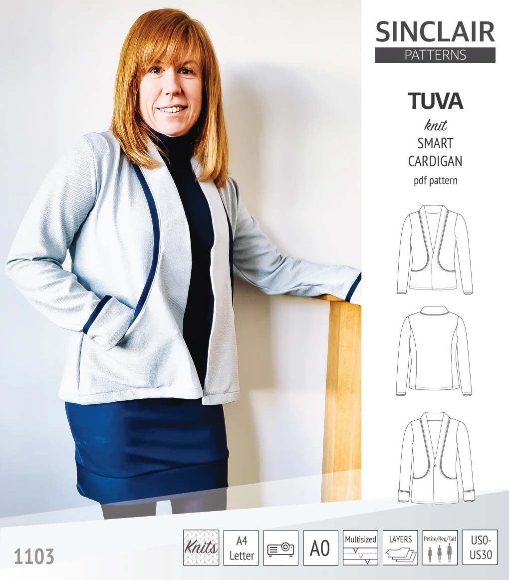 Tuva knit smart cardigan with pockets (PDF) - Image 18