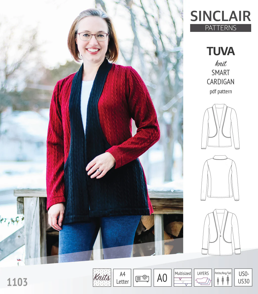 Tuva knit smart cardigan with pockets (PDF) - Image 20