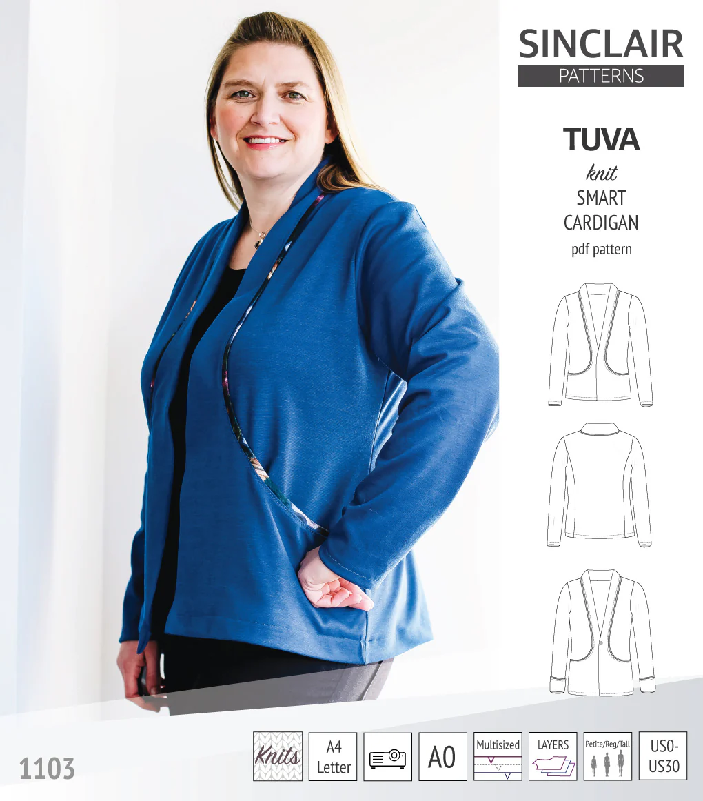 Tuva knit smart cardigan with pockets (PDF) - Image 22