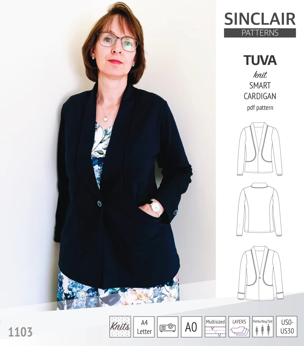 Tuva knit smart cardigan with pockets (PDF) - Image 23