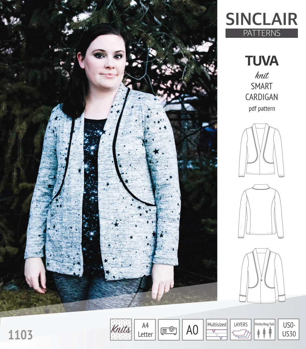 Tuva knit smart cardigan with pockets (PDF) - Image 24