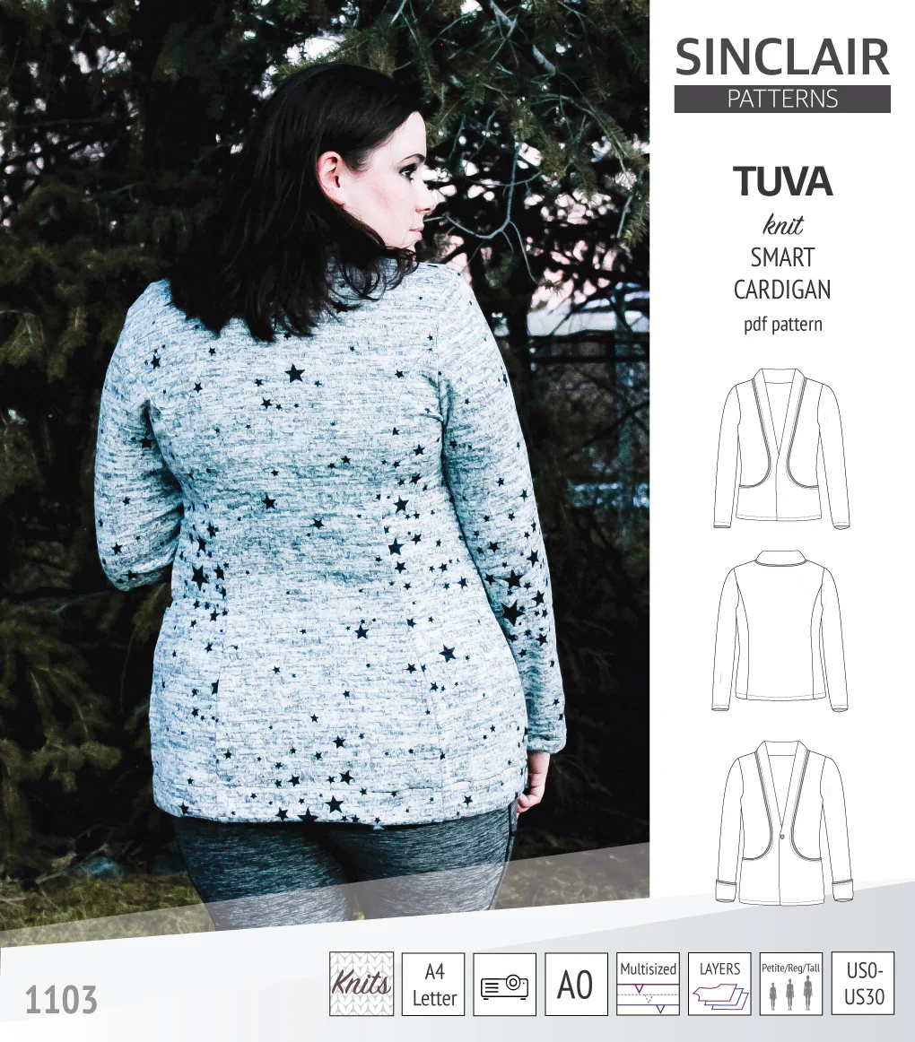 Tuva knit smart cardigan with pockets (PDF) - Image 25