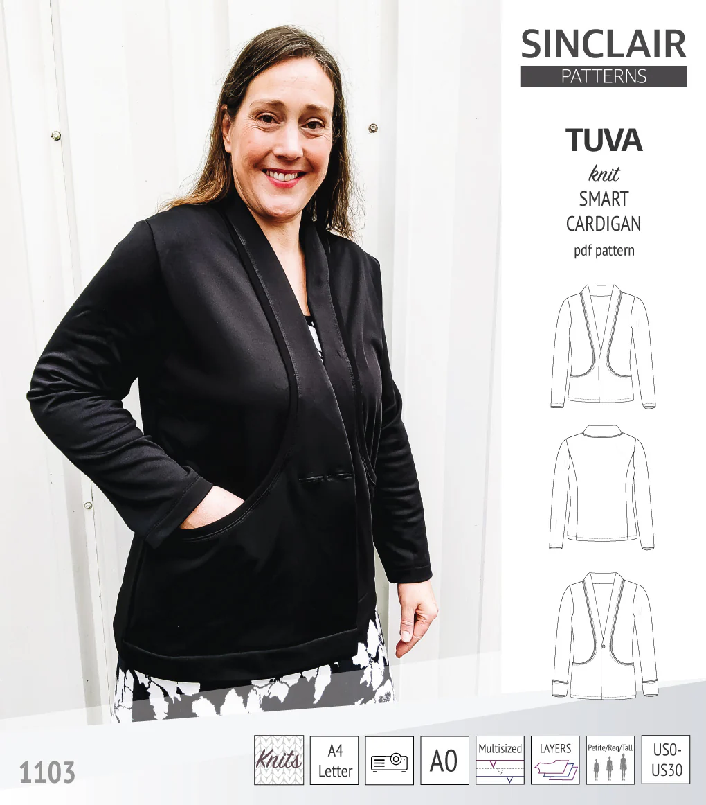 Tuva knit smart cardigan with pockets (PDF) - Image 26