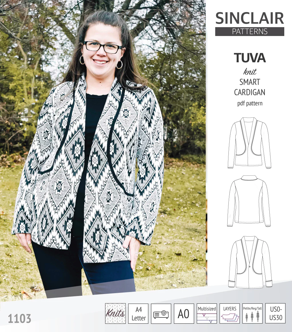 Tuva knit smart cardigan with pockets (PDF) - Image 27