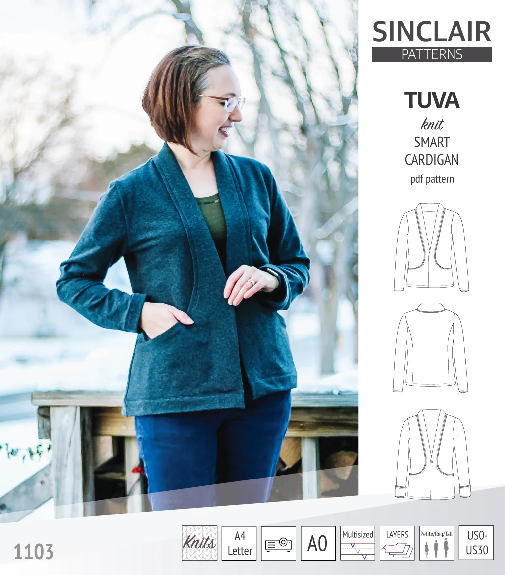 Tuva knit smart cardigan with pockets (PDF) - Image 28