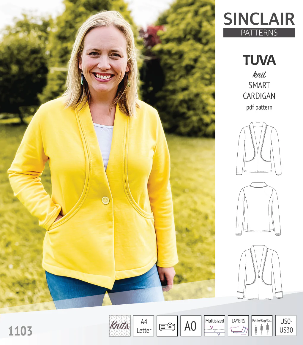 Tuva knit smart cardigan with pockets (PDF) - Image 3