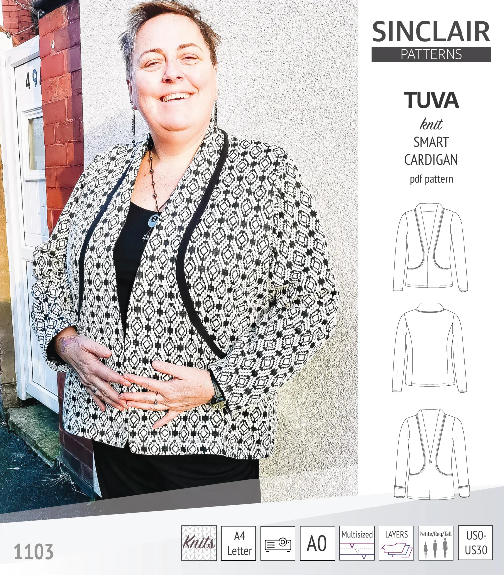 Tuva knit smart cardigan with pockets (PDF) - Image 30