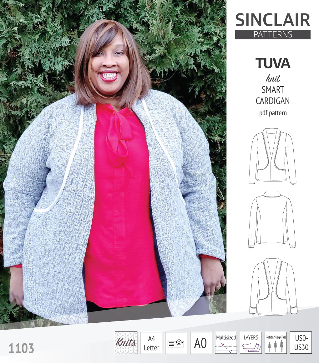 Tuva knit smart cardigan with pockets (PDF) - Image 32