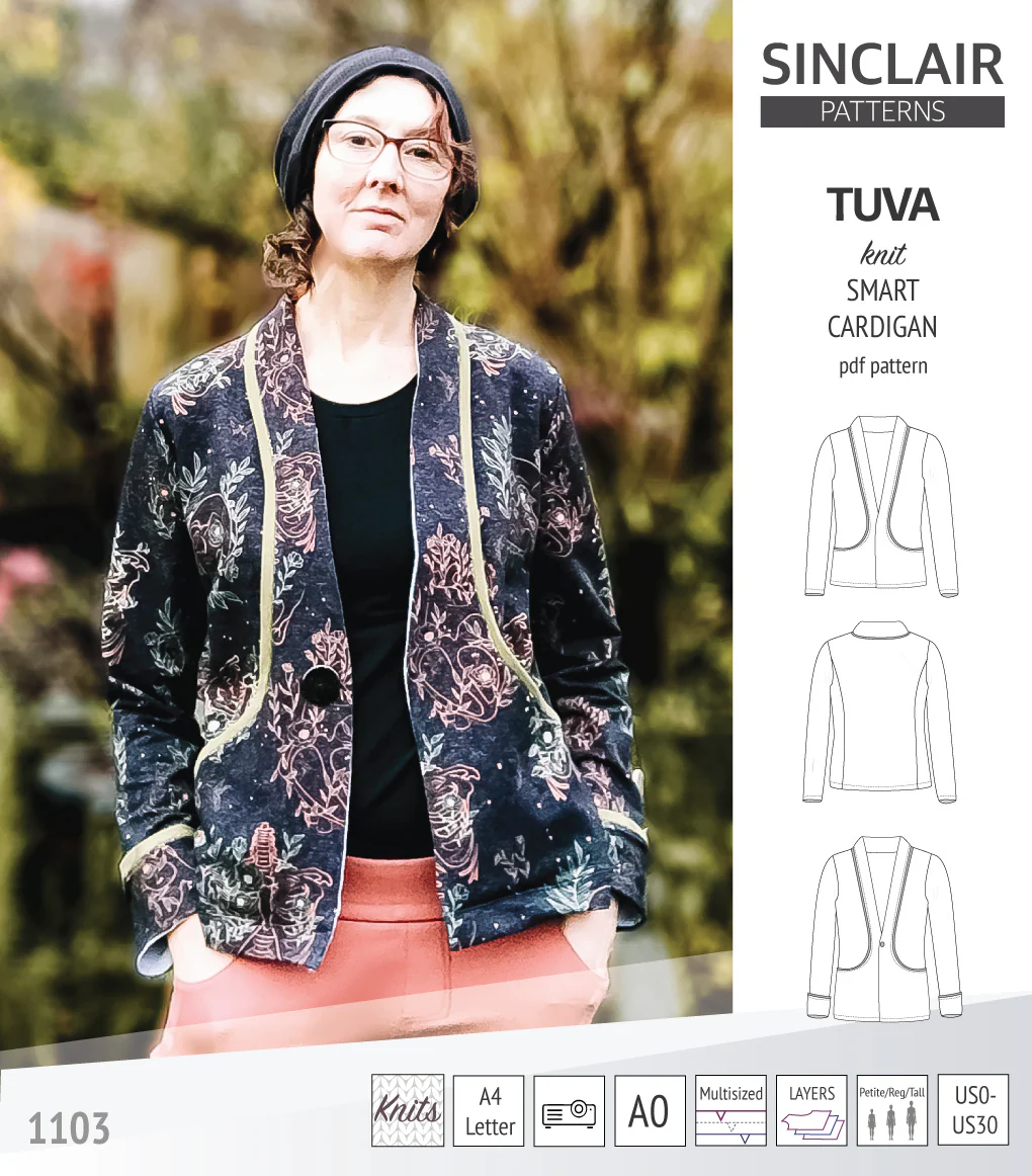 Tuva knit smart cardigan with pockets (PDF) - Image 33