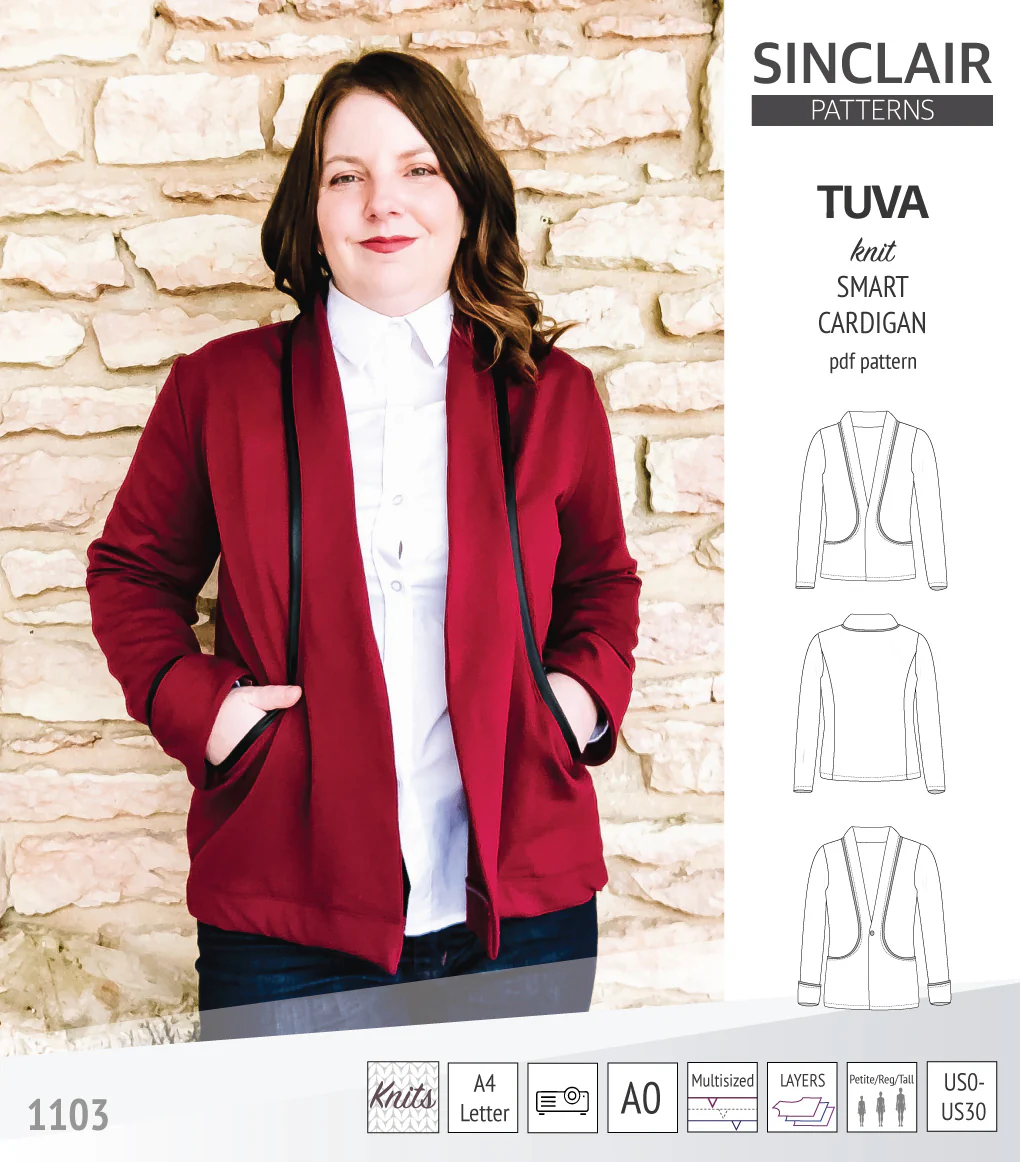 Tuva knit smart cardigan with pockets (PDF) - Image 34