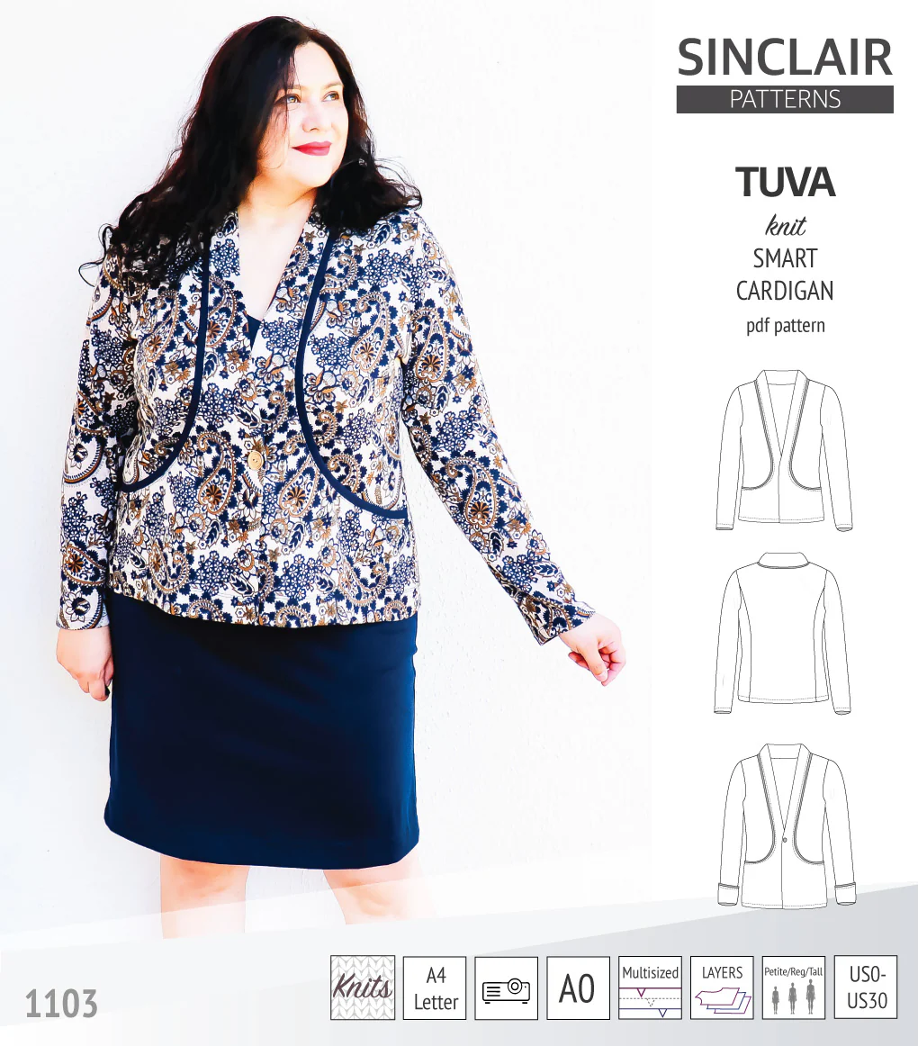 Tuva knit smart cardigan with pockets (PDF) - Image 35