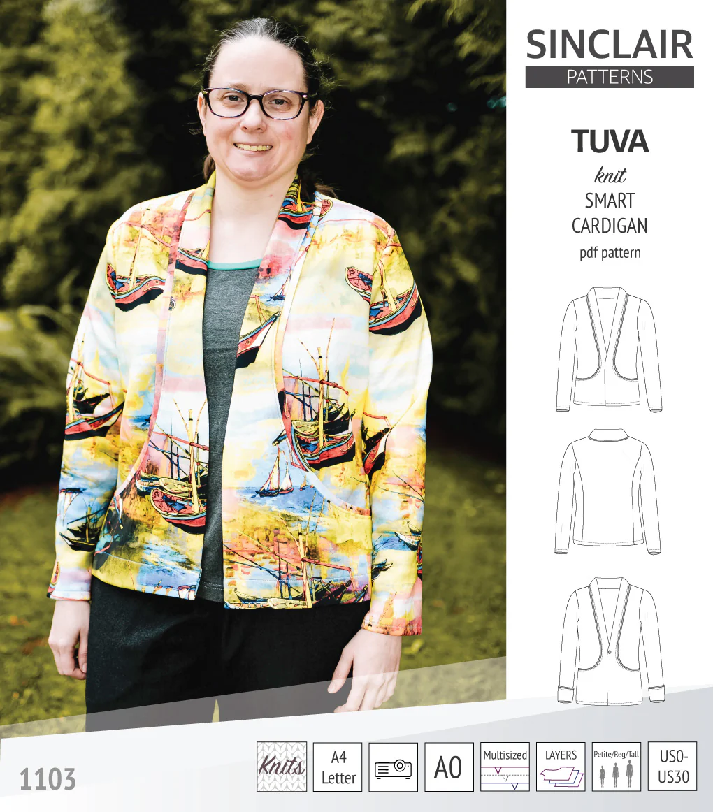 Tuva knit smart cardigan with pockets (PDF) - Image 37