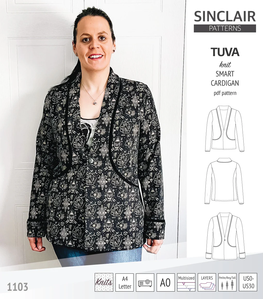 Tuva knit smart cardigan with pockets (PDF) - Image 38