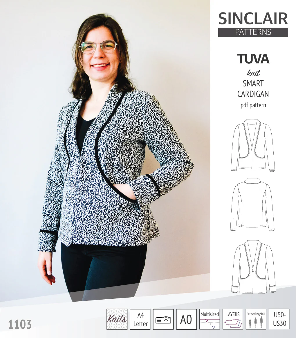 Tuva knit smart cardigan with pockets (PDF) - Image 4