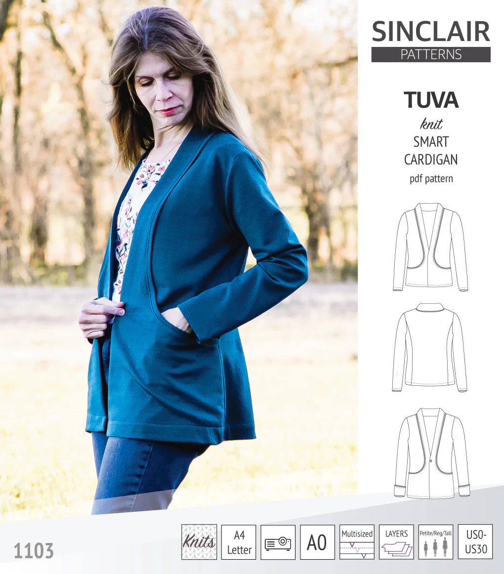 Tuva knit smart cardigan with pockets (PDF) - Image 41