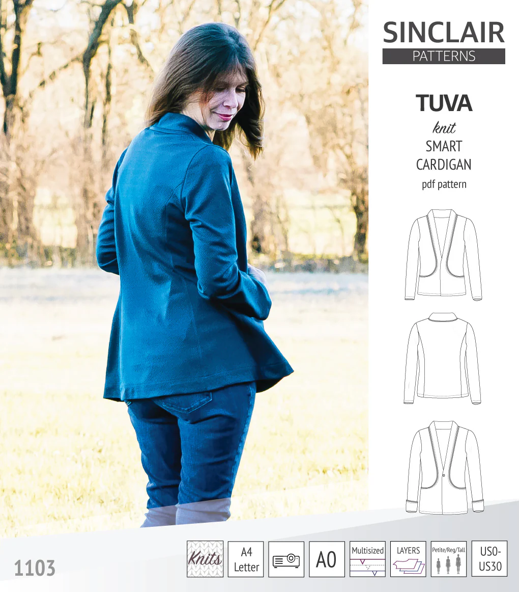 Tuva knit smart cardigan with pockets (PDF) - Image 42