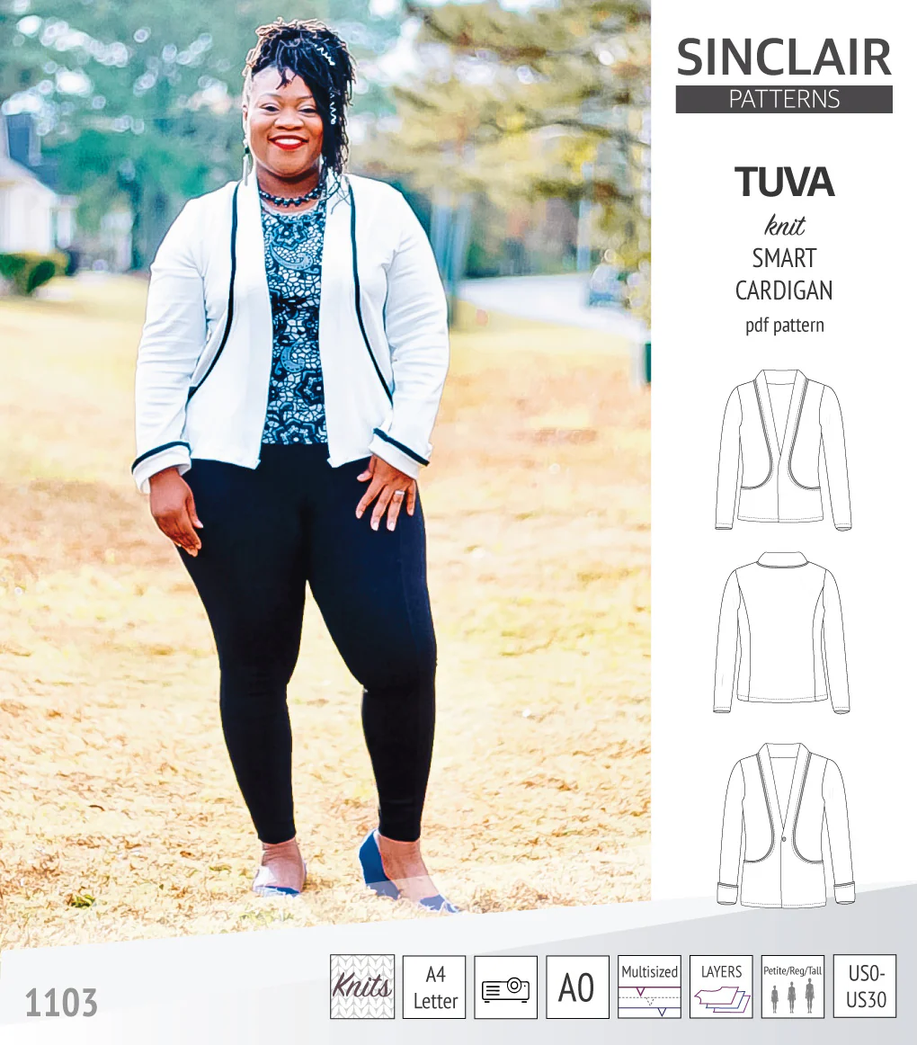 Tuva knit smart cardigan with pockets (PDF) - Image 44