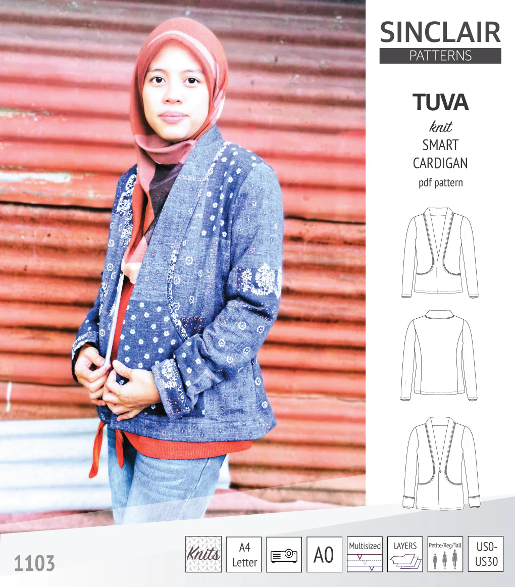 Tuva knit smart cardigan with pockets (PDF) - Image 45