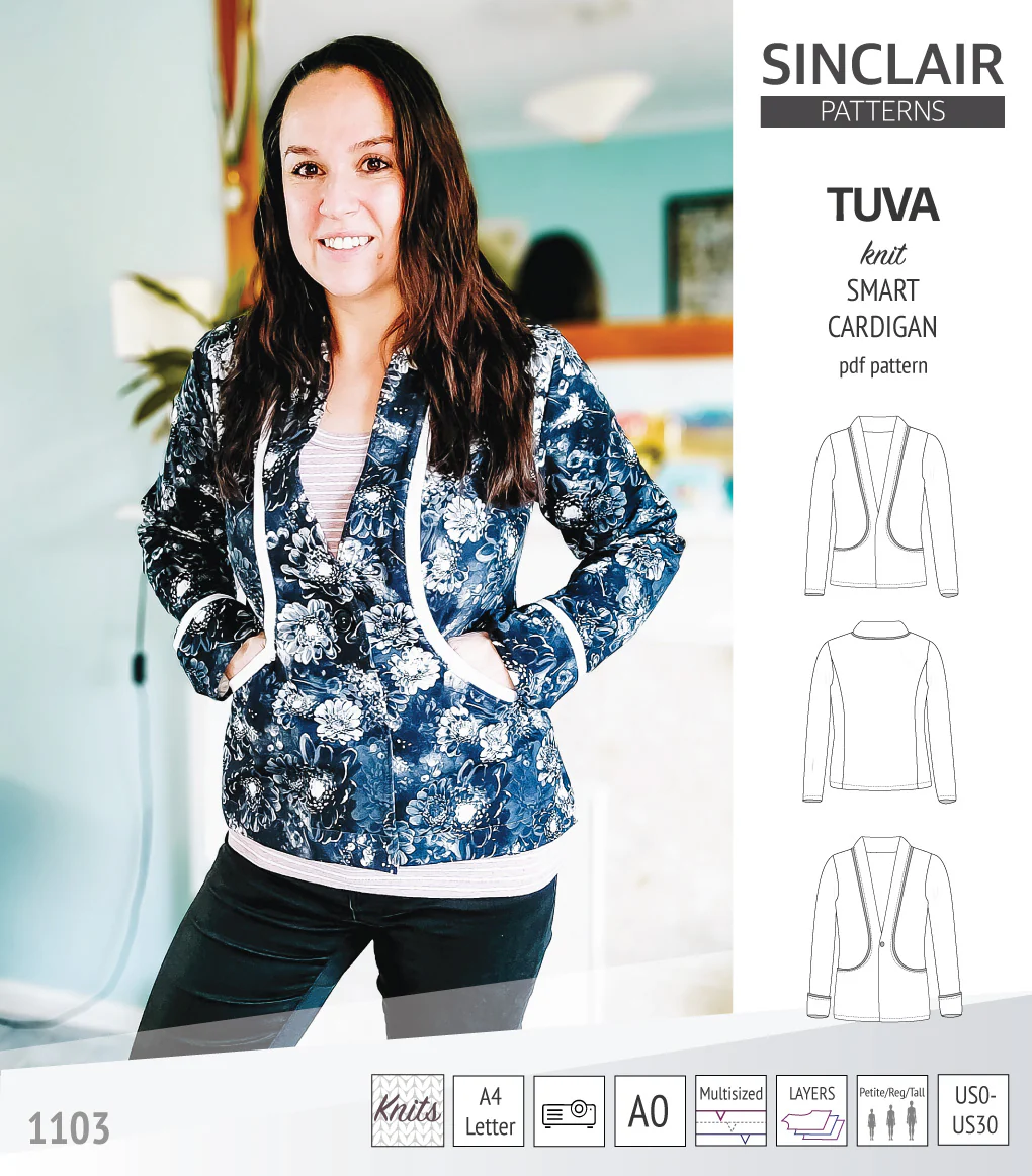 Tuva knit smart cardigan with pockets (PDF) - Image 46