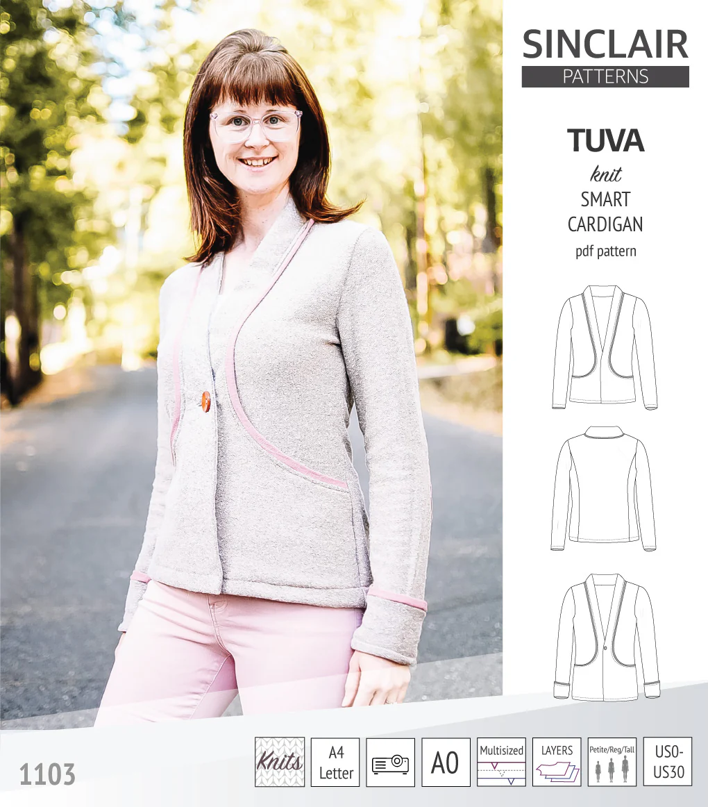 Tuva knit smart cardigan with pockets (PDF) - Image 47