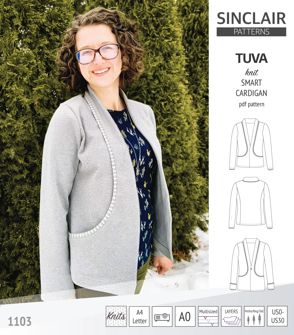 Tuva knit smart cardigan with pockets (PDF) - Image 48