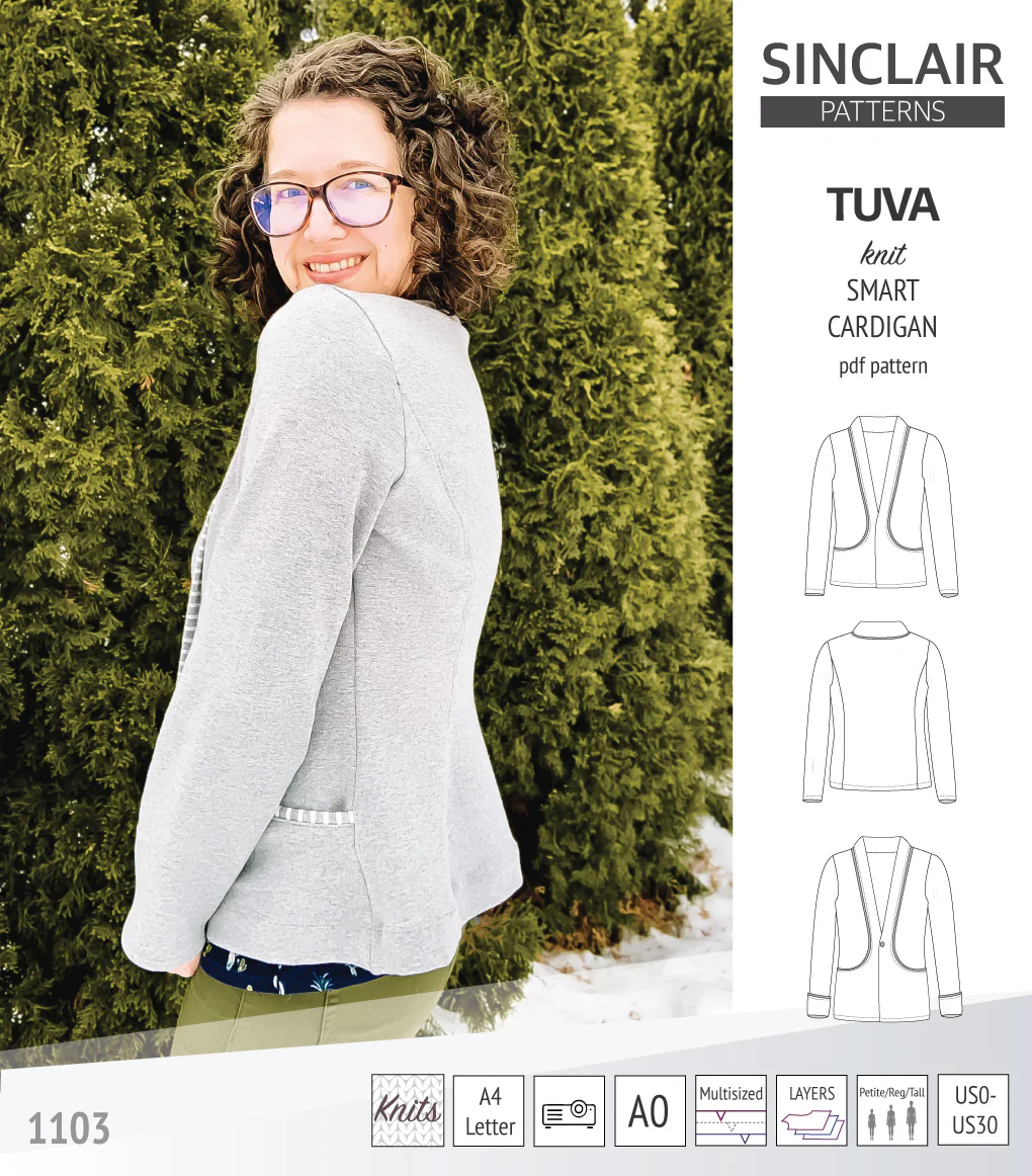 Tuva knit smart cardigan with pockets (PDF) - Image 49