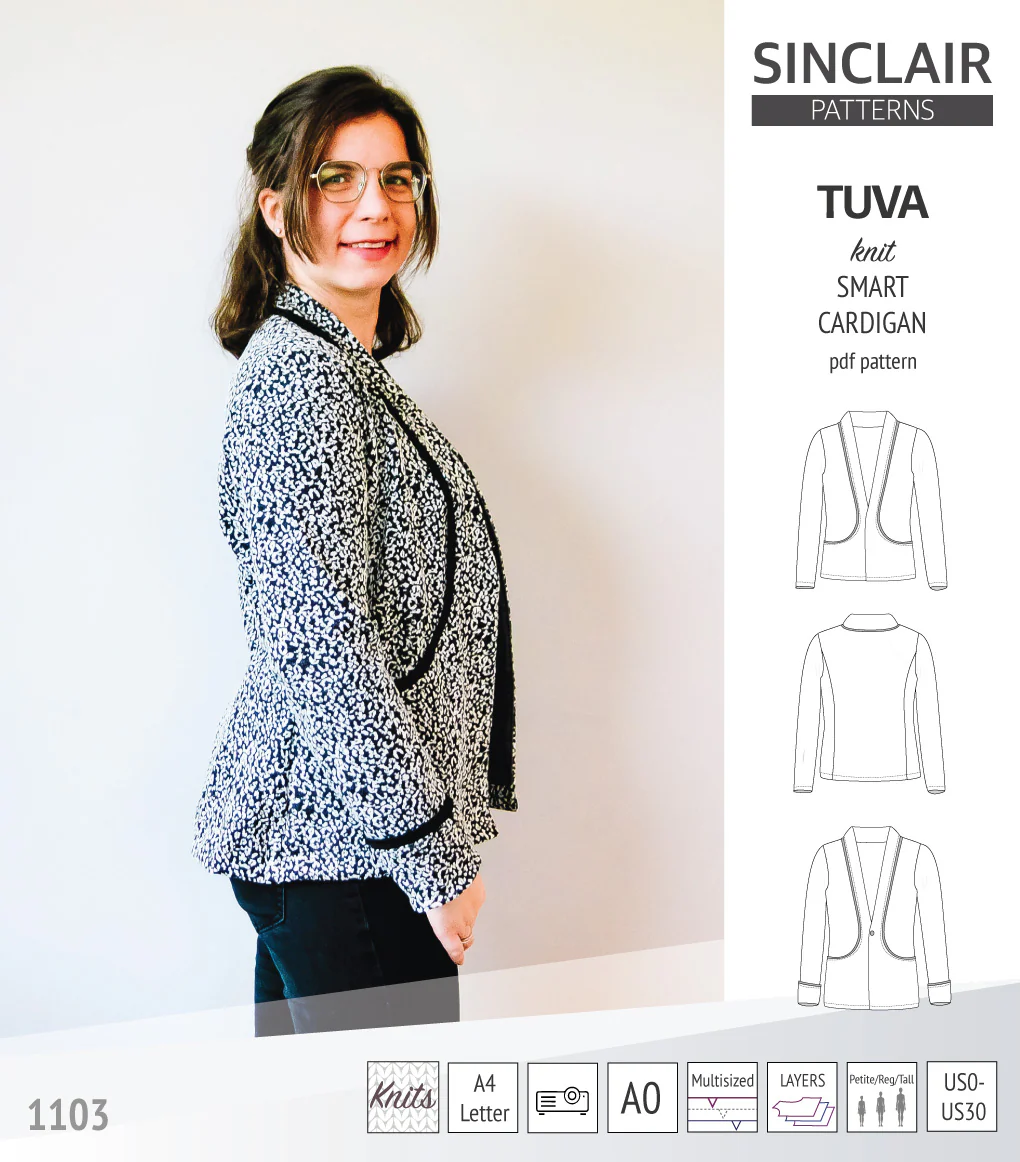 Tuva knit smart cardigan with pockets (PDF) - Image 5