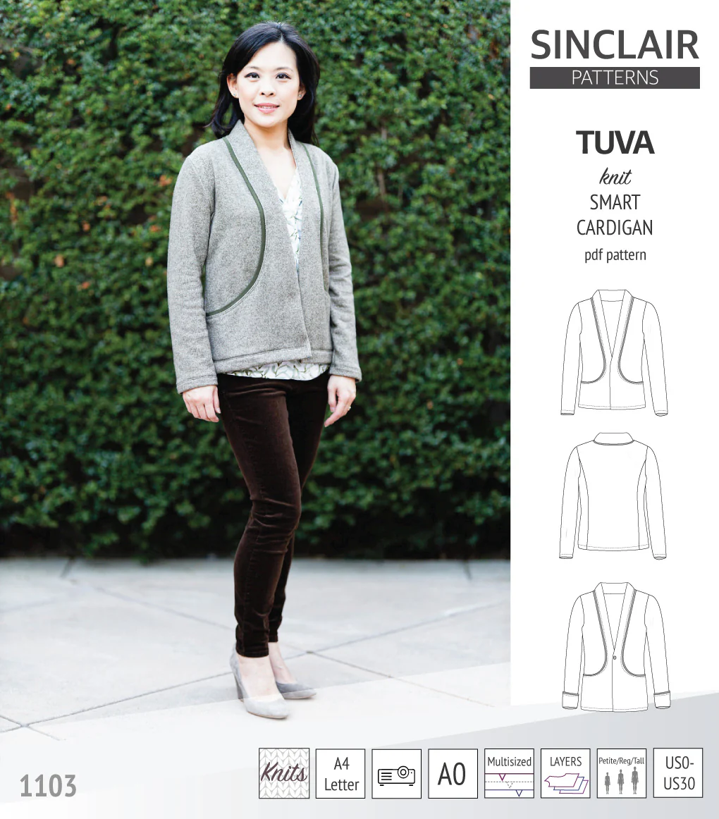Tuva knit smart cardigan with pockets (PDF) - Image 7