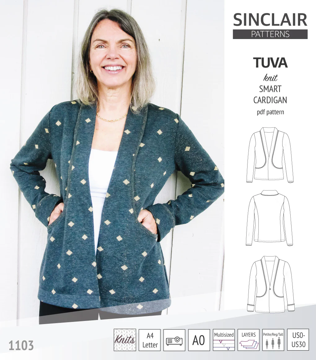 Tuva knit smart cardigan with pockets (PDF) - Image 9