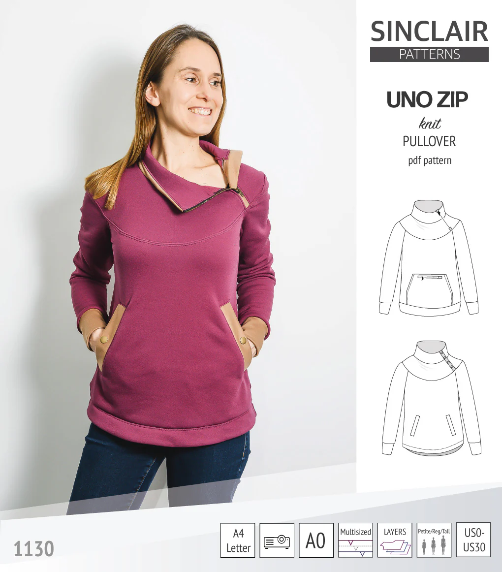 Uno zip pullover (PDF) - Image 8
