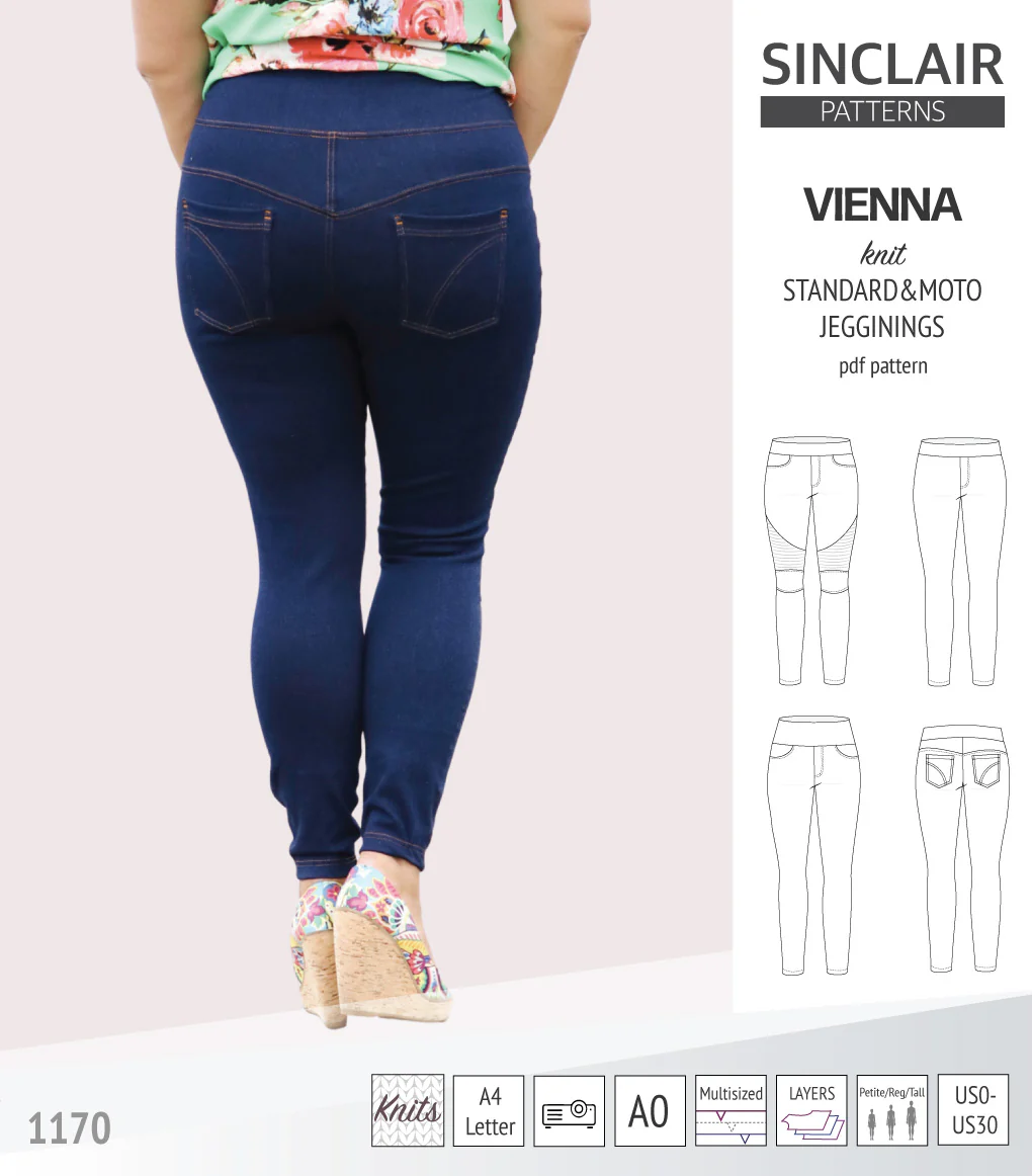 Vienna knit jeggings with moto patch option (PDF) - Image 3