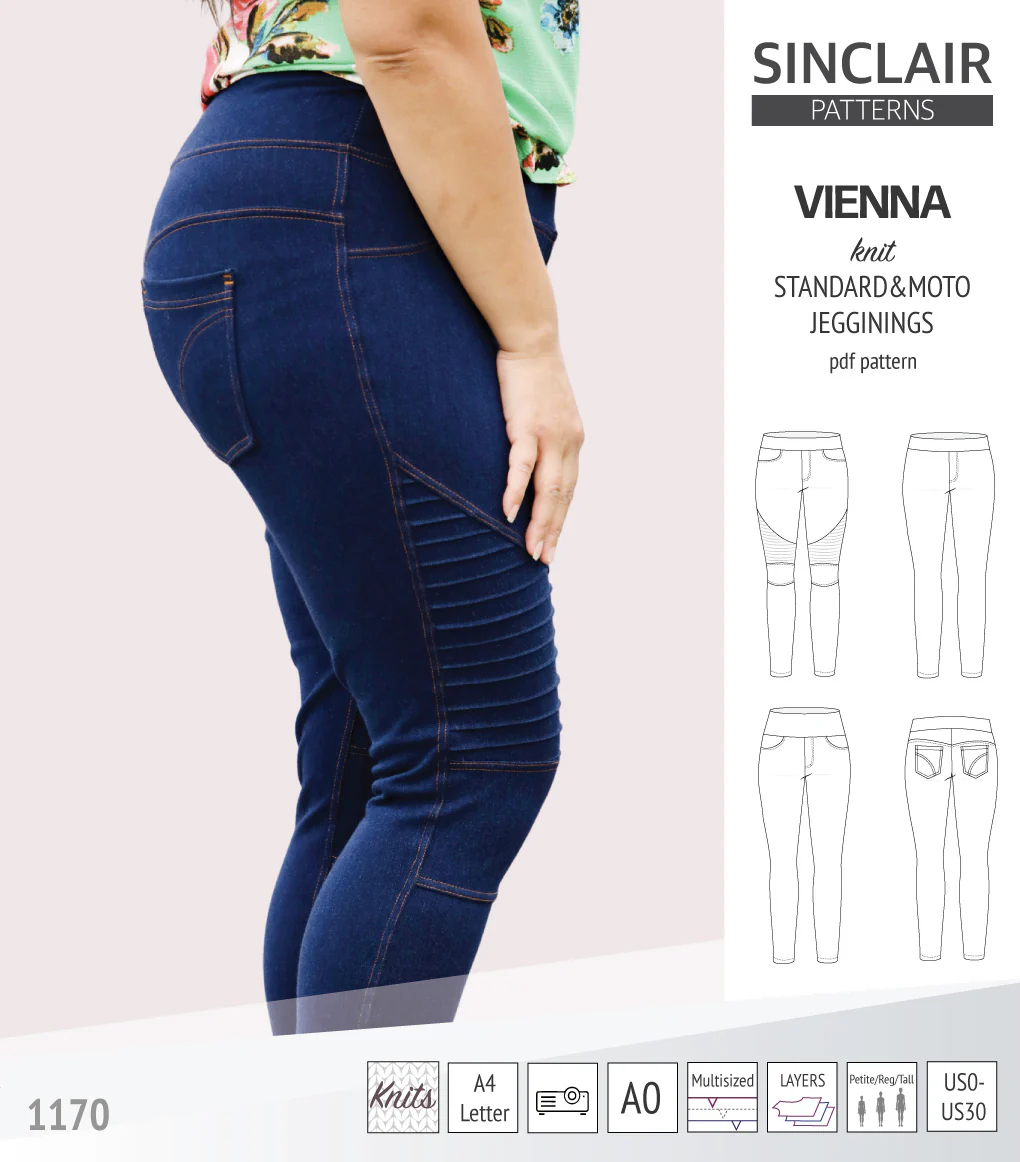 Vienna knit jeggings with moto patch option (PDF) - Image 4