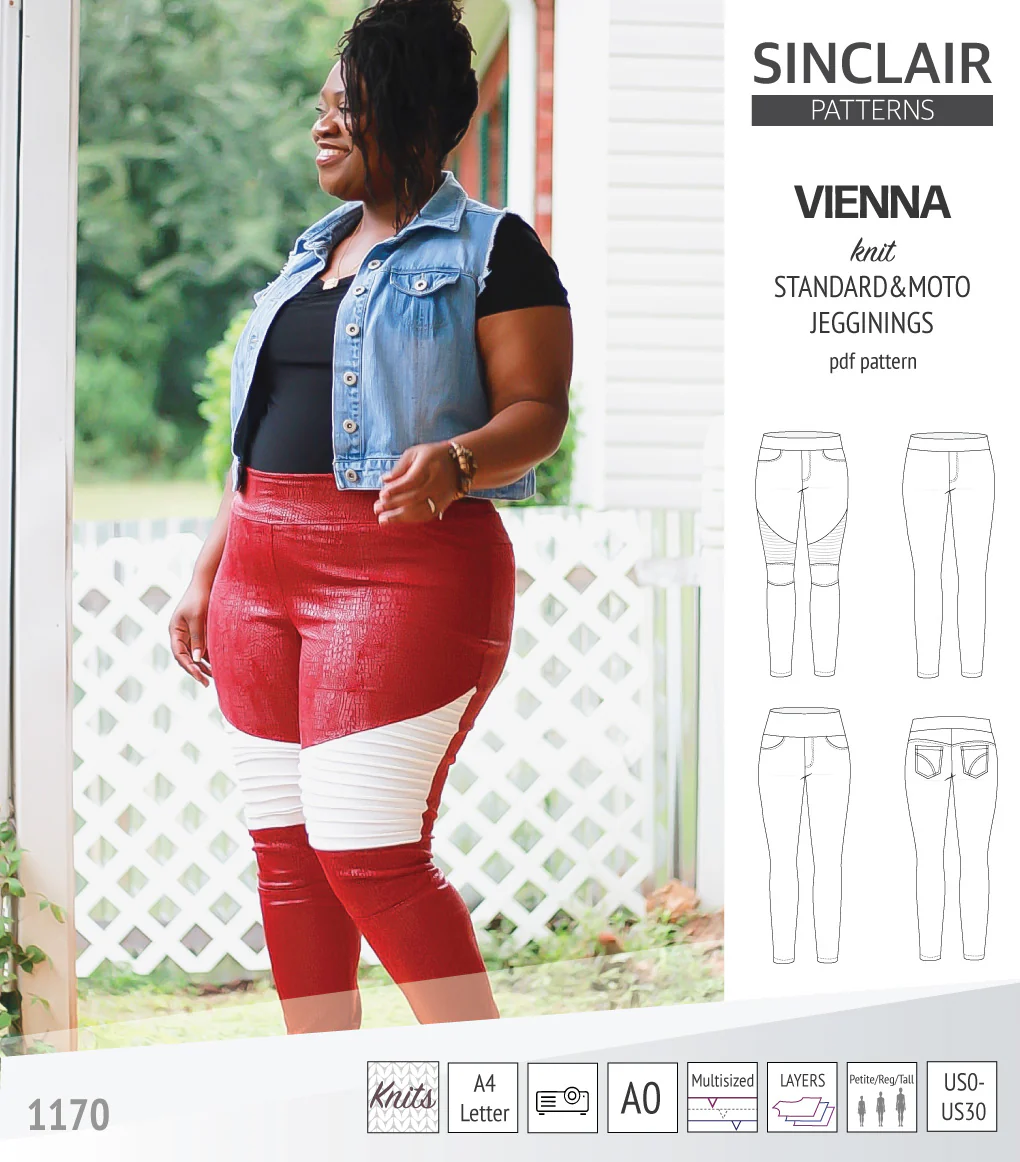Vienna knit jeggings with moto patch option (PDF) - Image 8