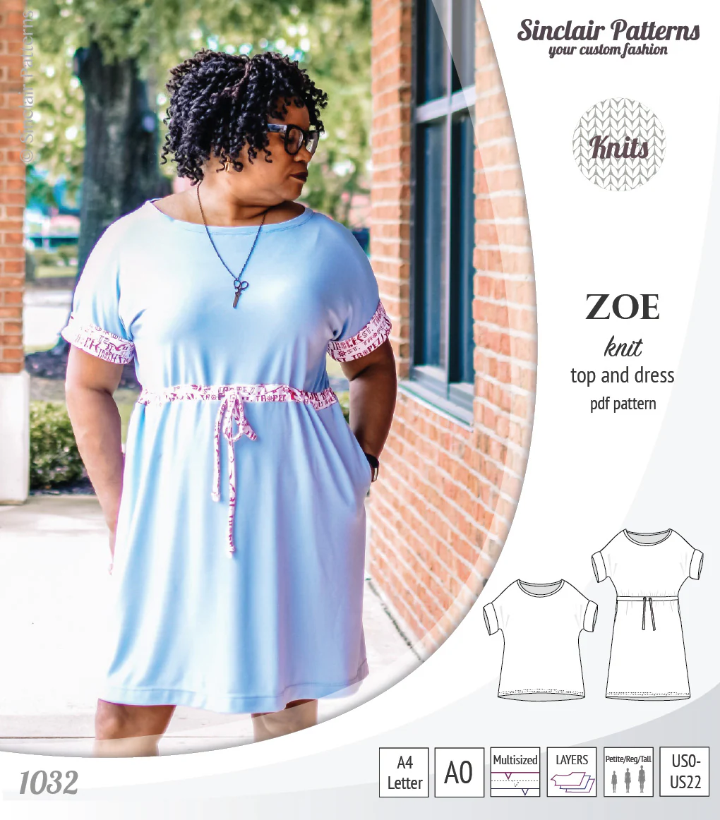Zoe relaxed dolman knit top and drawstring dress (PDF) - Image 15