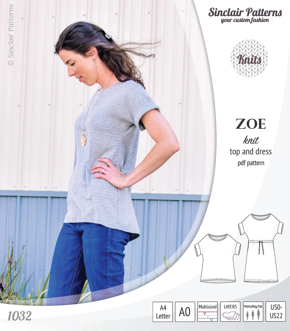 Zoe relaxed dolman knit top and drawstring dress (PDF) - Image 21