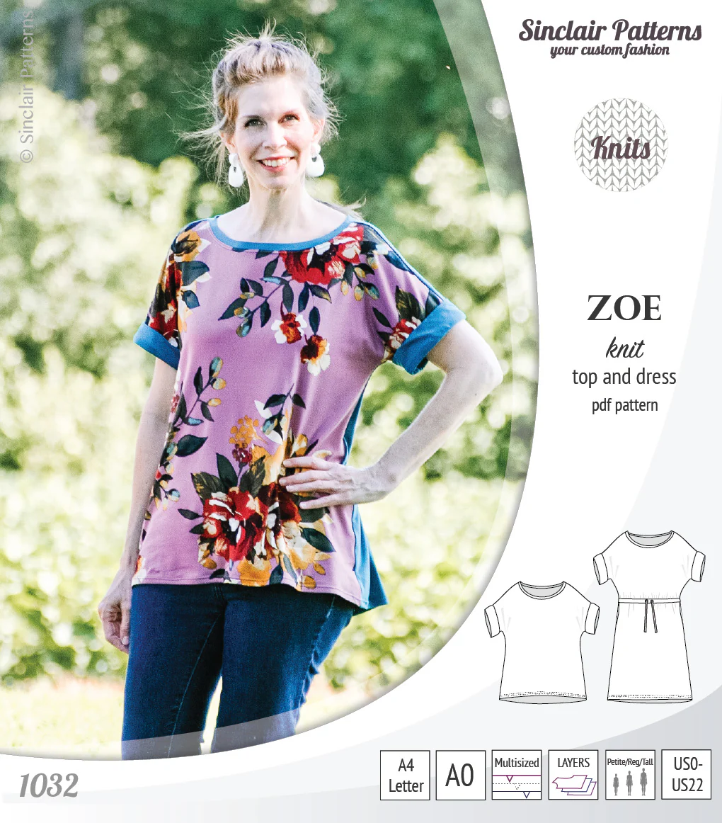 Zoe relaxed dolman knit top and drawstring dress (PDF) - Image 23