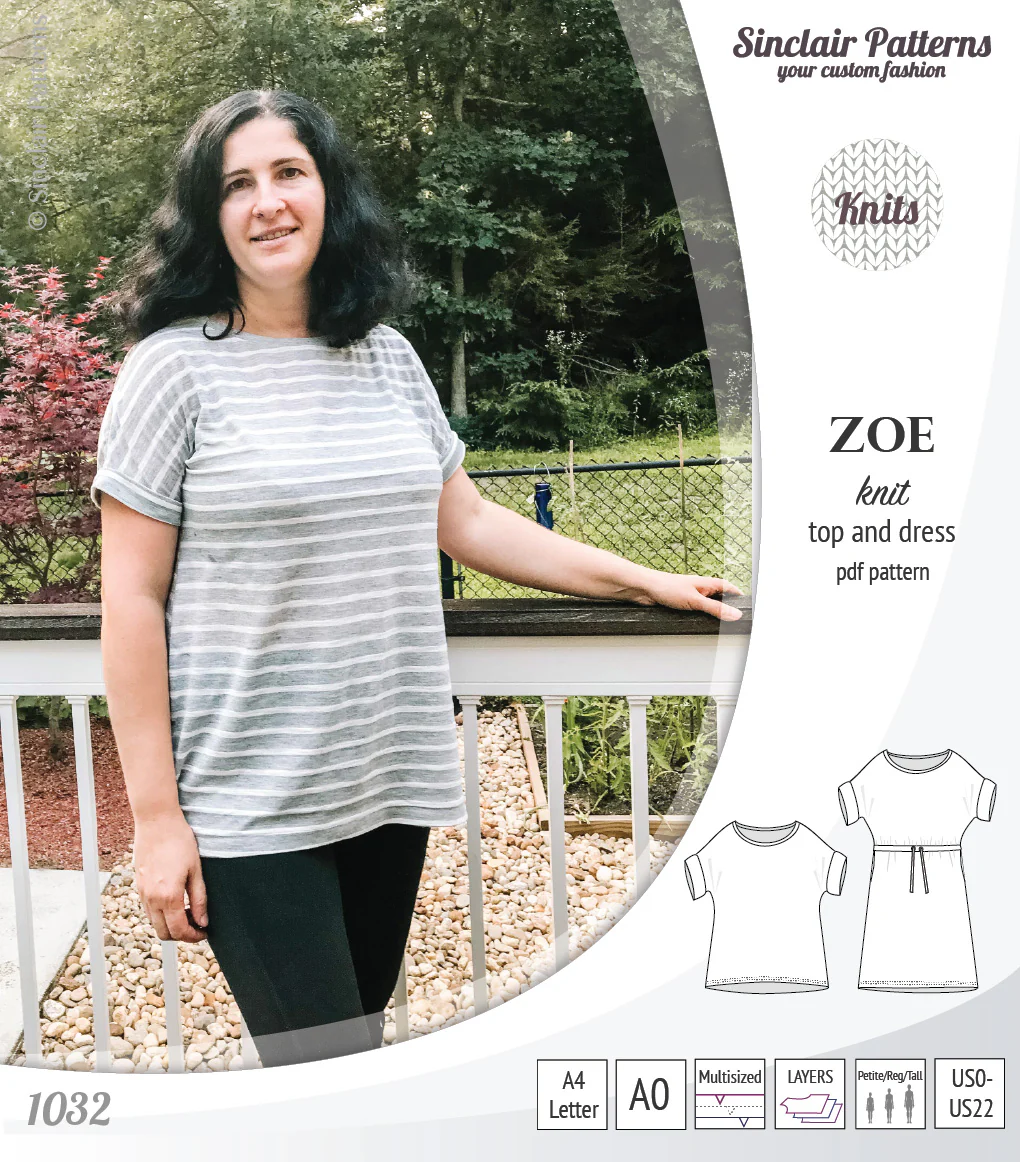 Zoe relaxed dolman knit top and drawstring dress (PDF) - Image 31