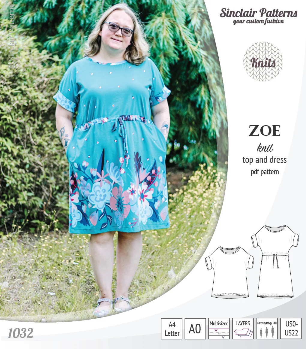 Zoe relaxed dolman knit top and drawstring dress (PDF) - Image 35