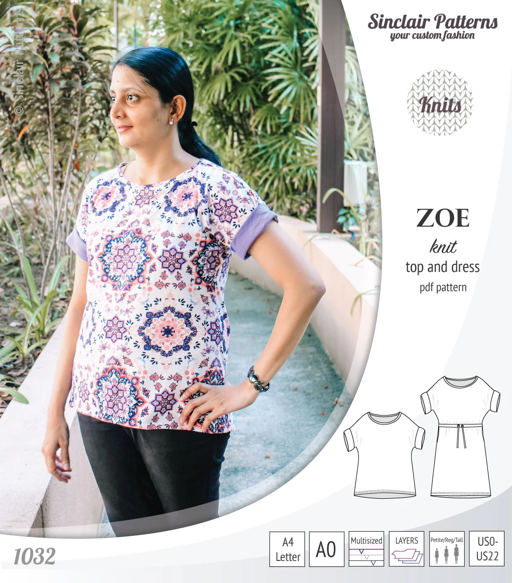 Zoe relaxed dolman knit top and drawstring dress (PDF) - Image 42
