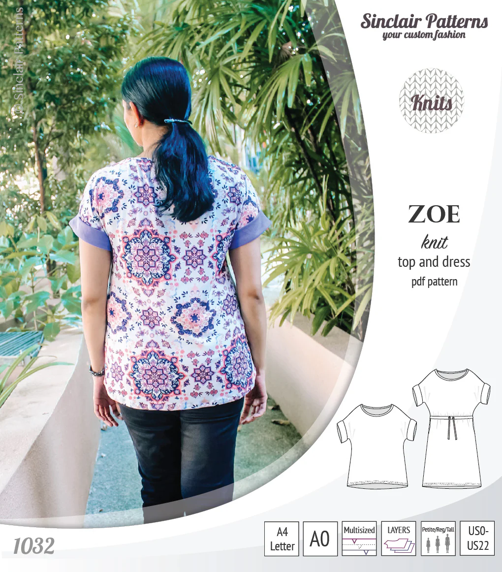 Zoe relaxed dolman knit top and drawstring dress (PDF) - Image 43